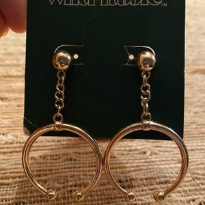 Never worn Goldtone Horseshoe  Earrings